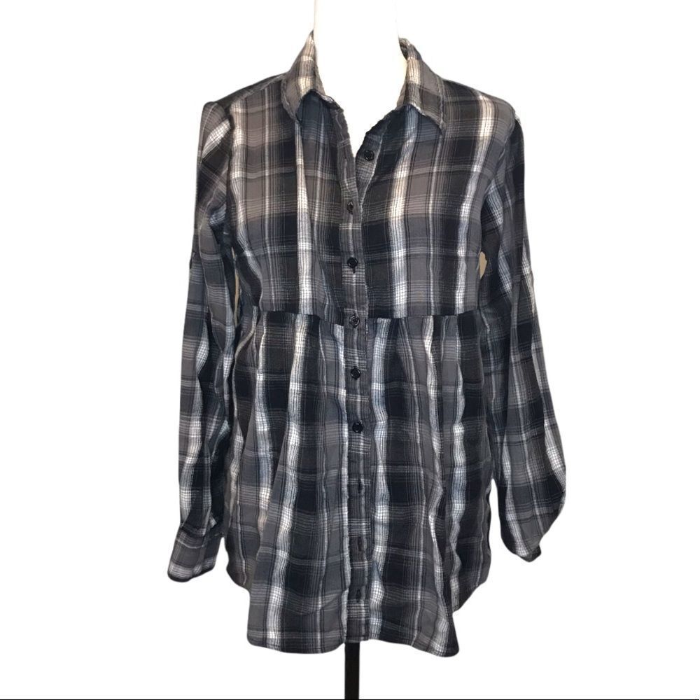 N.W.D Empire Waist Plaid Shirt